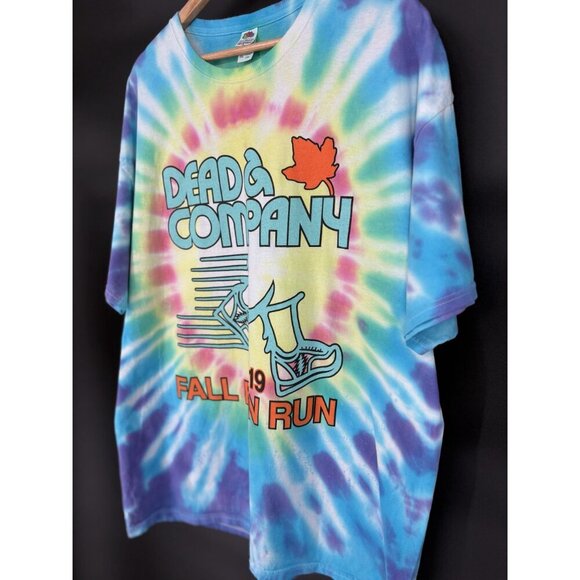 Dead & Company 2019 Tie-Dye Fall Fun Run T-Shirt 2XL Fruit Of The Loom Bob Weir - Picture 3 of 10